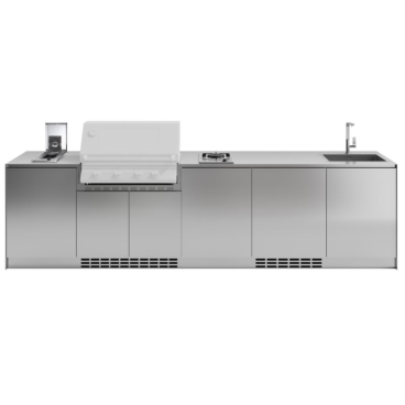 Cucina da esterno Via Nolfi 528 a parete, senza barbecue, OF outdoorkitchens