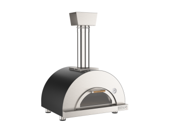 Wood-fired oven 1 Pizza with glass door, by OVENEAT Anthracite