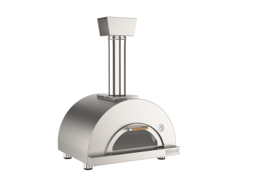 Wood-fired oven 1 Pizza with glass door, by OVENEAT Stainless Steel