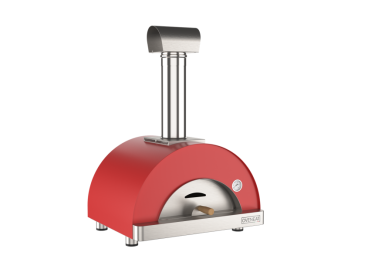 Wood fired oven 1 Pizza with steel door, by OVENEAT Rosso