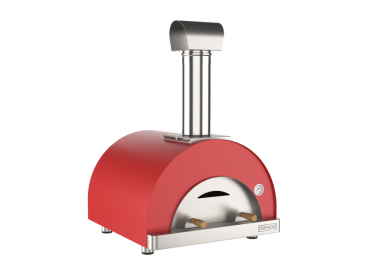 Wood fired oven 2 Pizzas with steel door, by OVENEAT Rosso