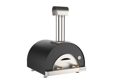Wood fired oven 2 Pizzas with steel door, by OVENEAT Anthracite