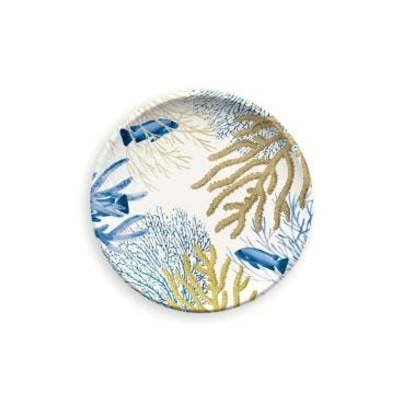 Piatto Dessert in melamina, Linea Corallo, diam. 21,5cm, 6 pezzi