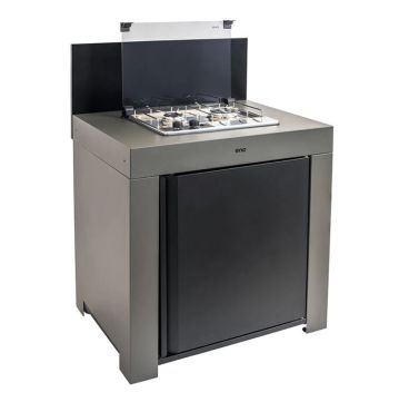 Modulo cucina da esterno grigio scuro con fornello master 2 Enò