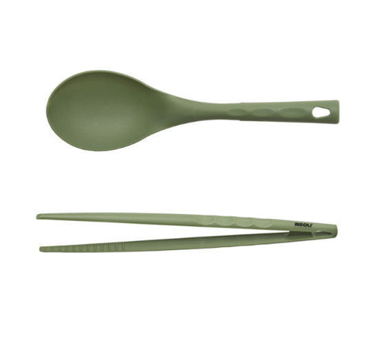Cucchiaione e Pinza da cucina in nylon Dr Green di Risolì