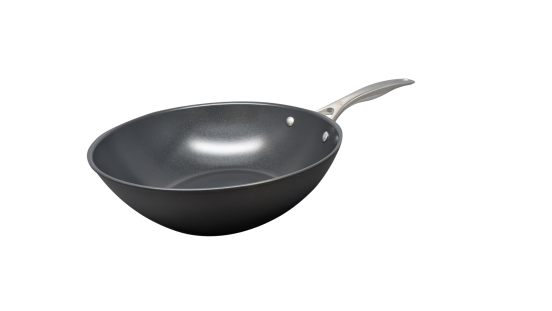 Wok in alluminio antiaderente PFAS Free per induzione con manico linea Alba, diam. 30cm