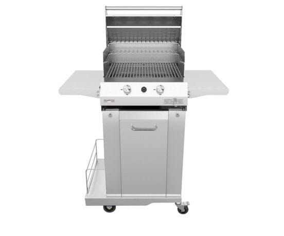 Gas barbecue Fry Top 500 2 burners with Sunny High Pianeta Grill cart