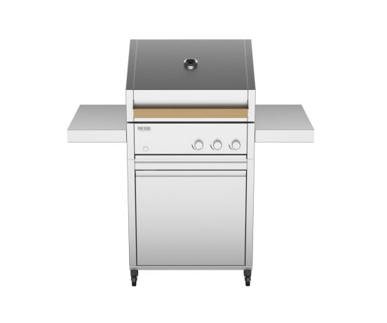 Barbecue a gas Fry Top 600 3 fuochi con carrello Saturno chiuso Pianeta Grill