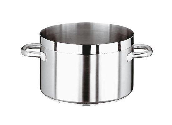Casseruola Alta Serie 1100 in acciaio inox con due maniglie per induzione, diam.40cm