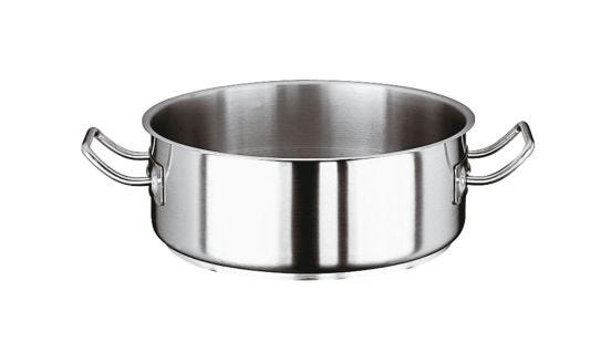 Casseruola Bassa Serie 2000 in acciaio inox con due maniglie per induzione, diam.36cm