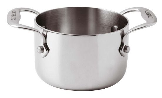 Casseruolino alto Serie 12200 3-Ply in trimetallo con due maniglie per induzione, diam.10cm, 2 pezzi 