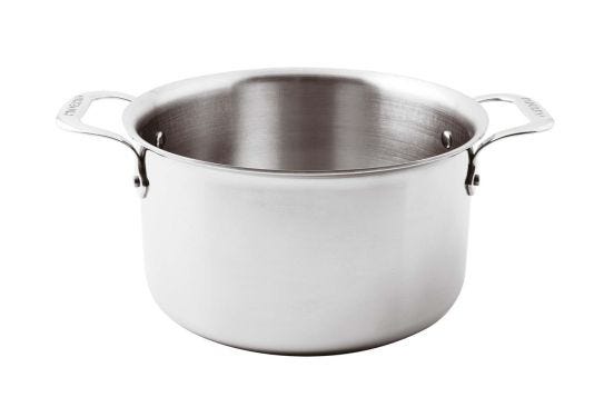 Casseruola alta Serie 12200 5-Ply in Alu-inox con due maniglie per induzione, diam.24cm