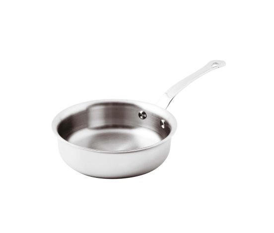 Casseruola bassa Serie 12200 5-Ply in Alu-inox con un manico per induzione, diam.16cm