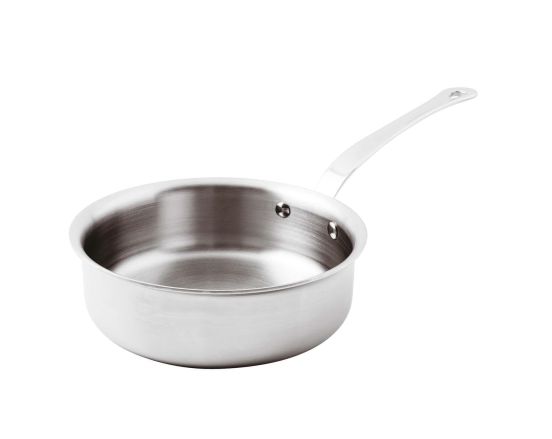 Casseruola bassa Serie 12200 5-Ply in Alu-inox con un manico per induzione, diam.20cm