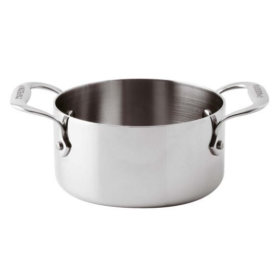 Casseruolino alto Serie 12200 3-Ply in trimetallo con due maniglie per induzione, diam.12cm, 2 pezzi