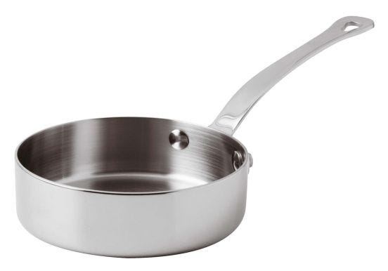 Padellino Serie 12200 3-Ply in trimetallo con un manico per induzione, diam.10cm, 2 pezzi