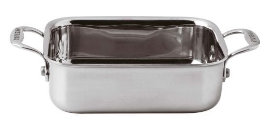 Tegame rettangolare Serie 12200 3-Ply in trimetallo con due maniglie per induzione, dim. 12x10cm, 2 pezzi