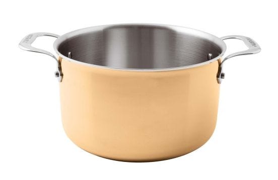 Casseruola alta Serie 15600 3-Ply in rame con due maniglie per induzione, diam.24cm