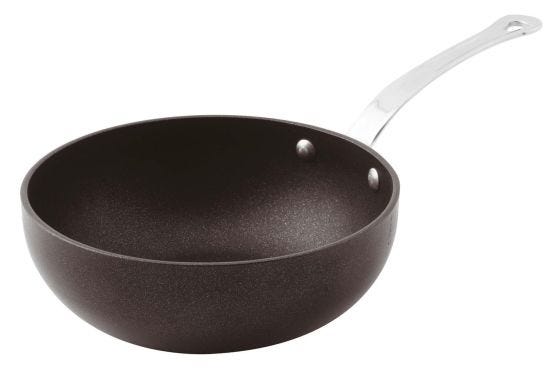 Wok in alluminio antiaderente Serie 16410 con un manico, diam. 16cm