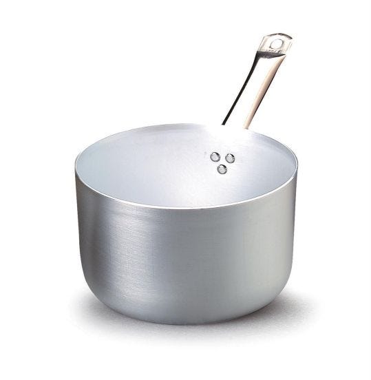 Casseruola alta  in alluminio con un manico in acciaio inox, spessore 3 mm, diam. 24cm