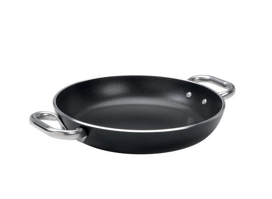Tegame Alblack in alluminio antiaderente 5mm, due maniglie, diam. 50cm