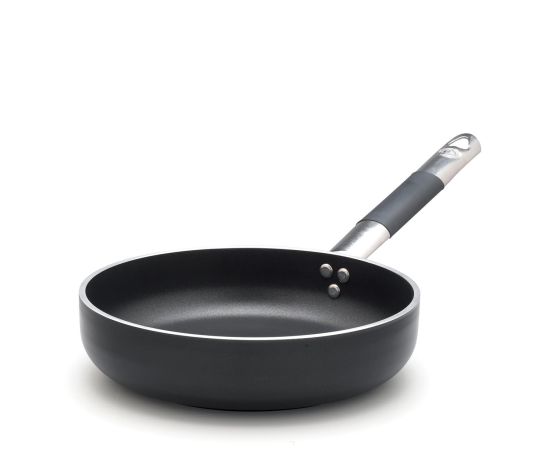 Padella Dritta AlBlack in alluminio antiaderente 5mm, per induzione con manico “cool”, diam. 32cm
