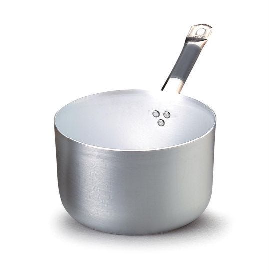 Casseruola Alta in Alluminio per induzione con un manico in acciaio inox, spessore 3 mm, diam. 24cm