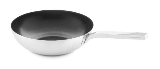 Stainless steel wok for induction Stile line by Pininfarina, diam. 28cm