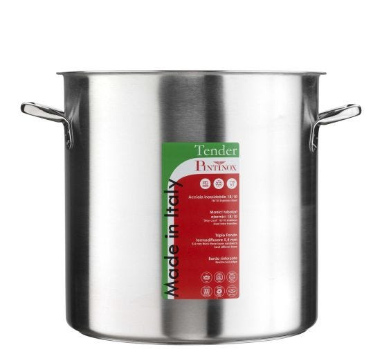 Stainless steel pot for induction with two handles, diam. 45cm