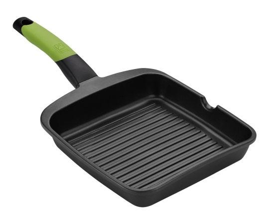 Bistecchiera in alluminio antiaderente per induzione, diam.28cm