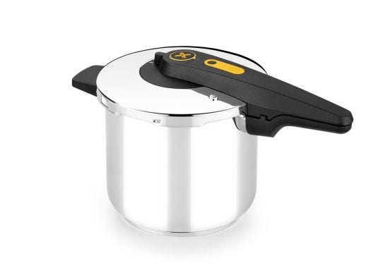 Pentola a pressione in acciaio inox per induzione 18/10, linea Excellent, diam. 22cm, litri 9