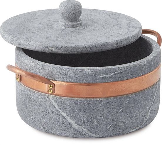 Casseruola in pietra ollare con coperchio Home Line, diam. 19 cm