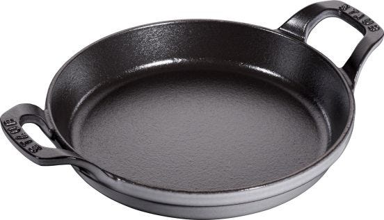 Gray cast iron pan for induction with handles, diam. 16cm