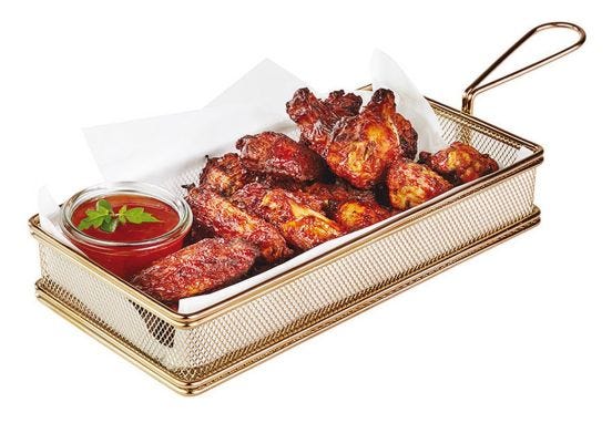 Porta Snack Cm 21,5x10,5 H 4,5 Inox Oro