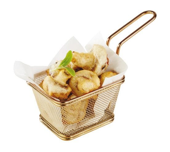 Porta Snack Cm 10x8,5 H 6,5 Inox Oro