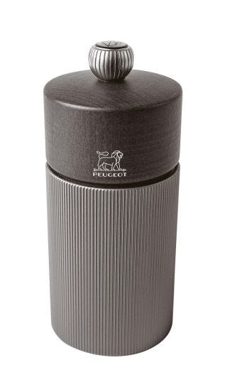 Macina pepe in legno Line nero, H 12cm 
