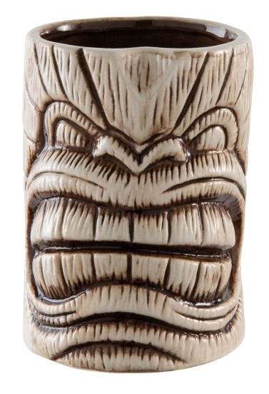 Tiki mug in ceramica decorata Paderno, 56cl