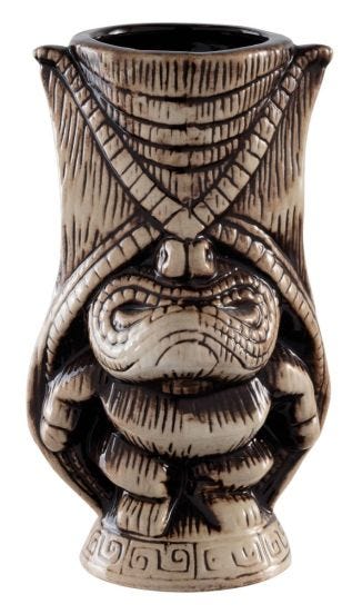 Tiki mug in ceramica decorata Paderno, 44cl