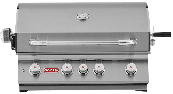 Bull Angus built-in methane gas barbecue with rotisserie
