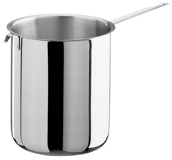 Bagnomaria cilindrico in acciaio inox con un manico, diam. 16cm