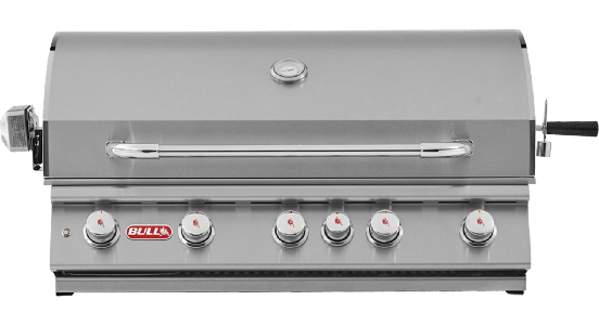 Bull Brahma built-in LPG gas barbecue with rotisserie