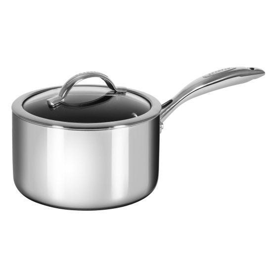 Casseruola con manico e coperchio in vetro linea HaptIQ per induzione, diam.cm 18