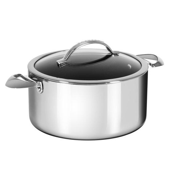 High saucepan with glass lid HaptIQ line for induction, diam.cm 26