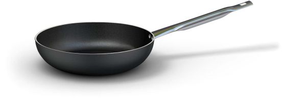 Padella svasata alta in alluminio antiaderente per induzione, spessore 4 mm, diam. 28cm