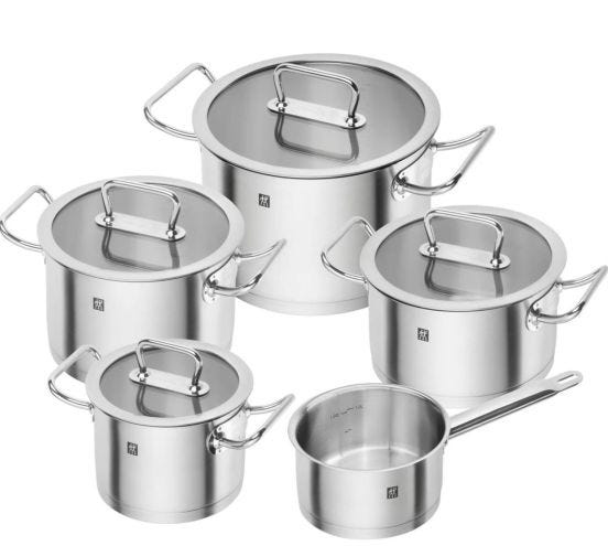 Set di pentole per induzione in acciaio inox linea ZWILLING Pro, 5 pezzi