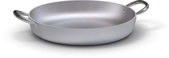 Aluminum pan for induction with stainless steel handles, thickness 4 mm, diam. 24cm