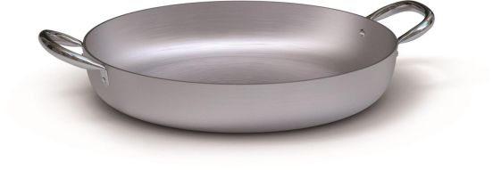 Aluminum pan for induction with 2 steel handles, thickness 5 mm, diam. 28cm (END OF SERIES)