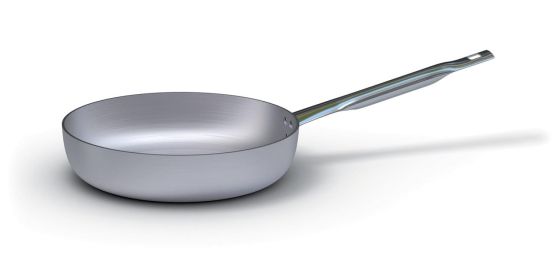 Padella dritta in alluminio &quot;a friggere&quot; con manico in acciaio inox, spessore 3 mm, diam. 40cm