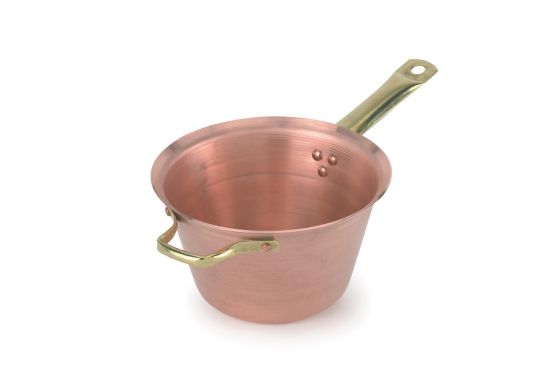 Paiolo per polenta in Rame liscio non stagnato, diam.18cm