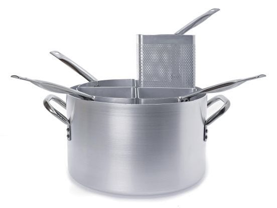 Cuocipasta alto con 4 spicchi in alluminio, spessore 3 mm, diam. 36cm